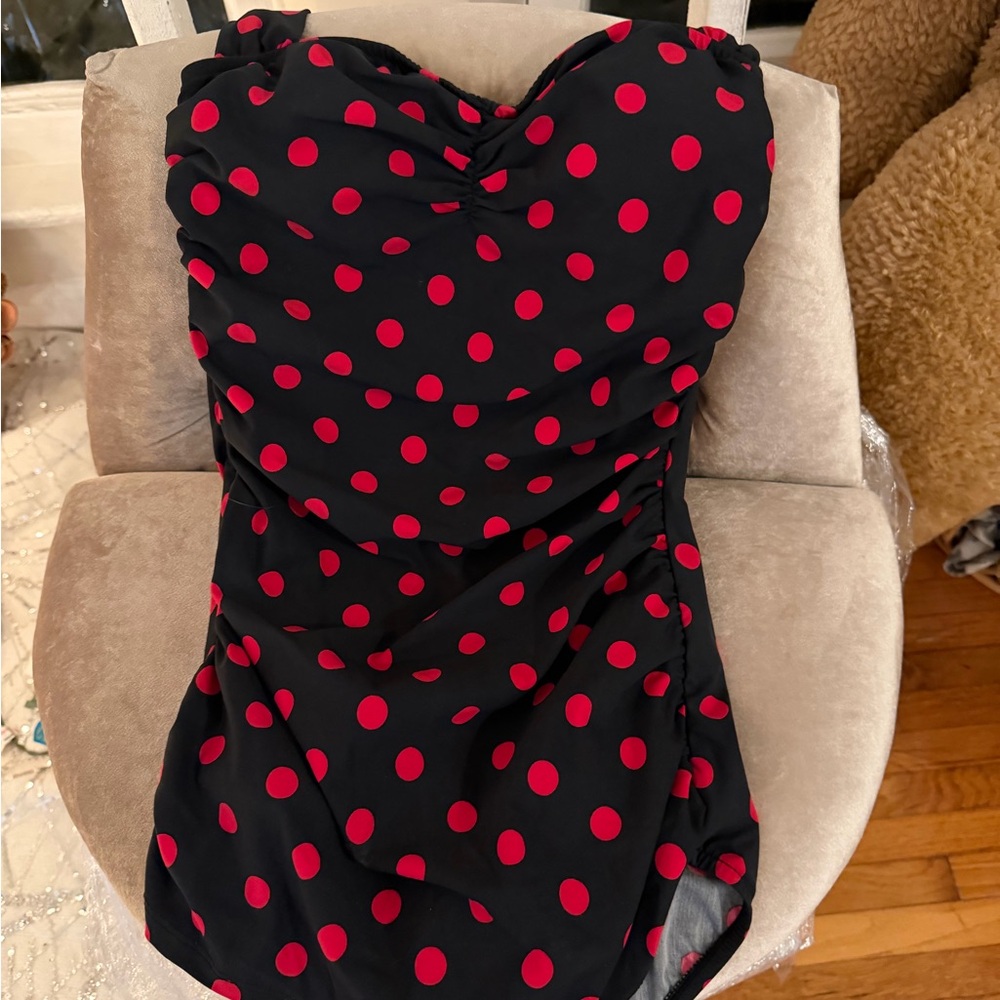 Retro Polka Dot Esther Williams One Piece Swimsuit